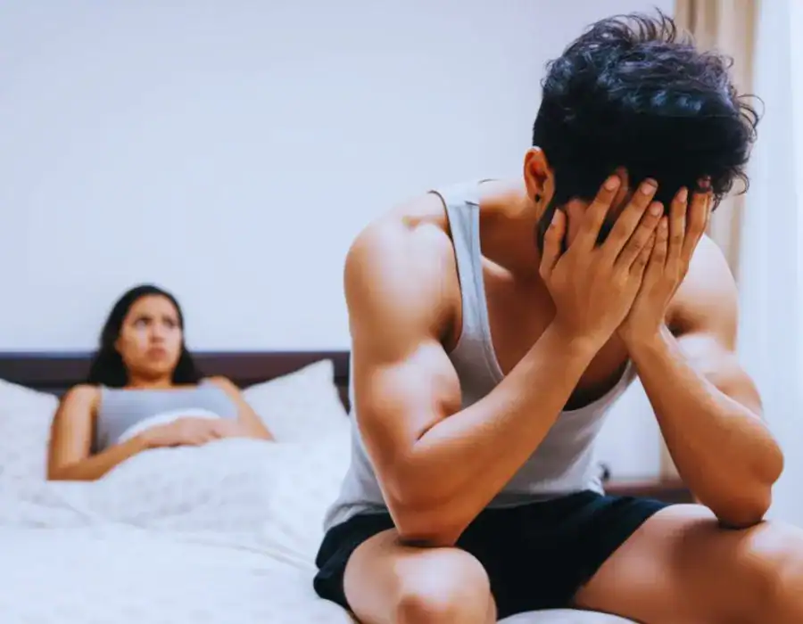 Image of upset man in need of erectile dysfunction treatment Finchley